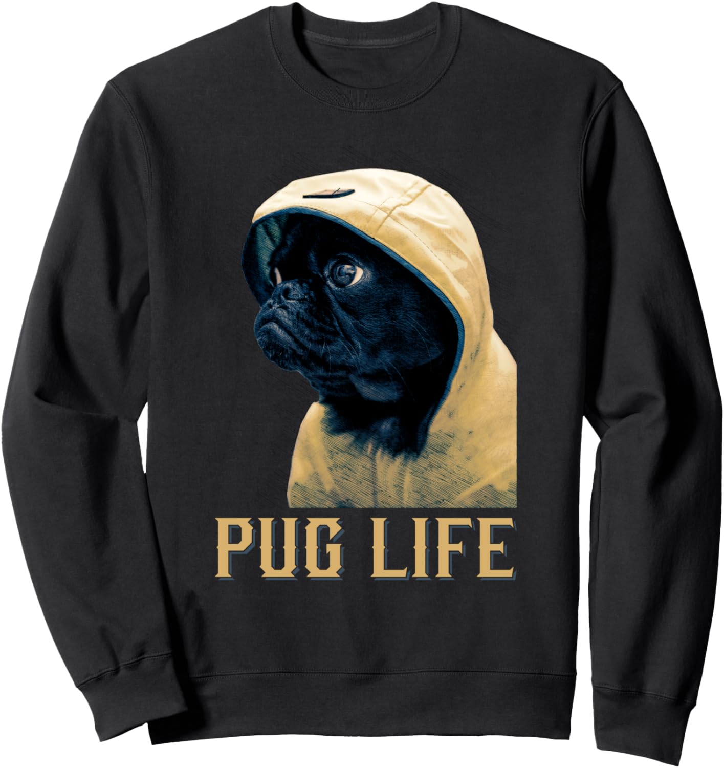 

Забавная милая толстовка с изображением черного мопса, черная Pug Lovers Look Great With Our Gear