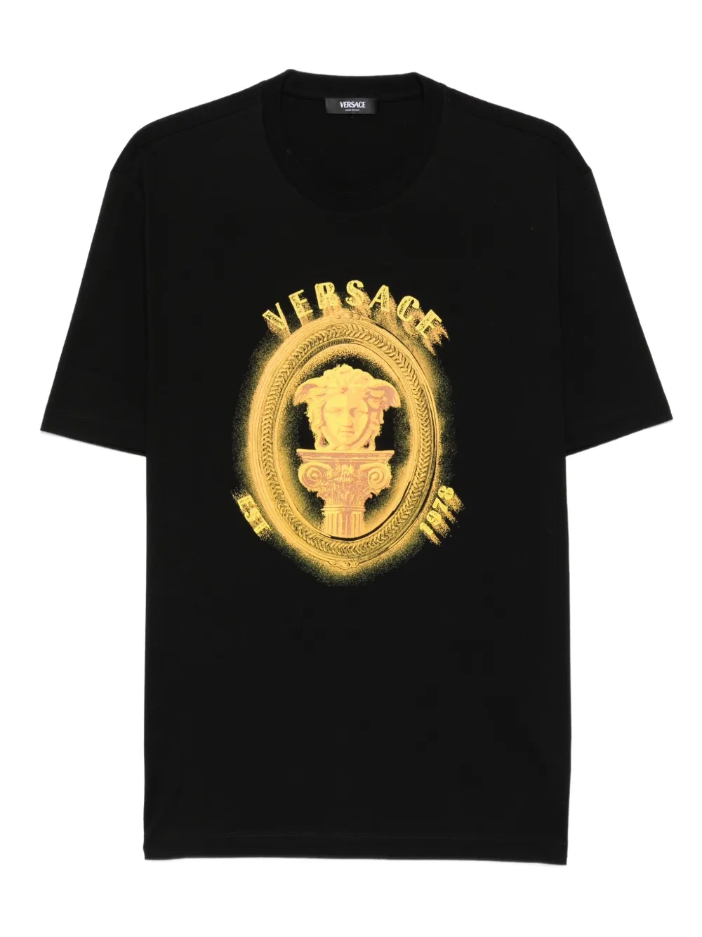 

Футболка с принтом головы Медузы VERSACE, черный
