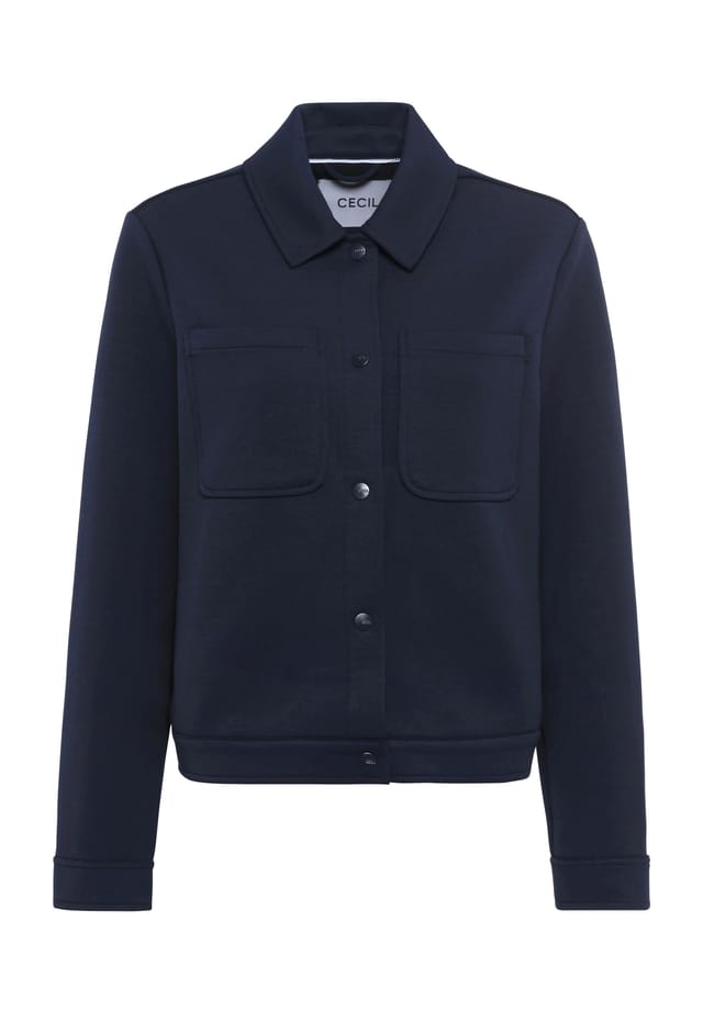 

Куртка с воротником-стойкой и накладными карманами Cecil, синий