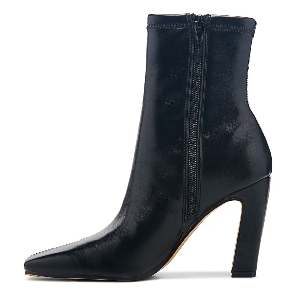 Ботильоны женские Steve Madden лакированные на каблуке, черный — фото 4