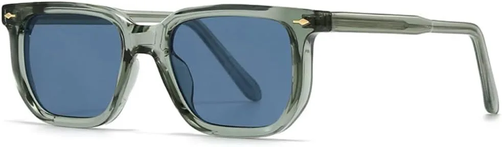 

Мужские солнцезащитные очки с градиентным затемнением, защита от УФ-излучения UV400, ретро-стиль, заклепки. Женские роскошные очки зеленого цвета UUPTTPL, Green Blue