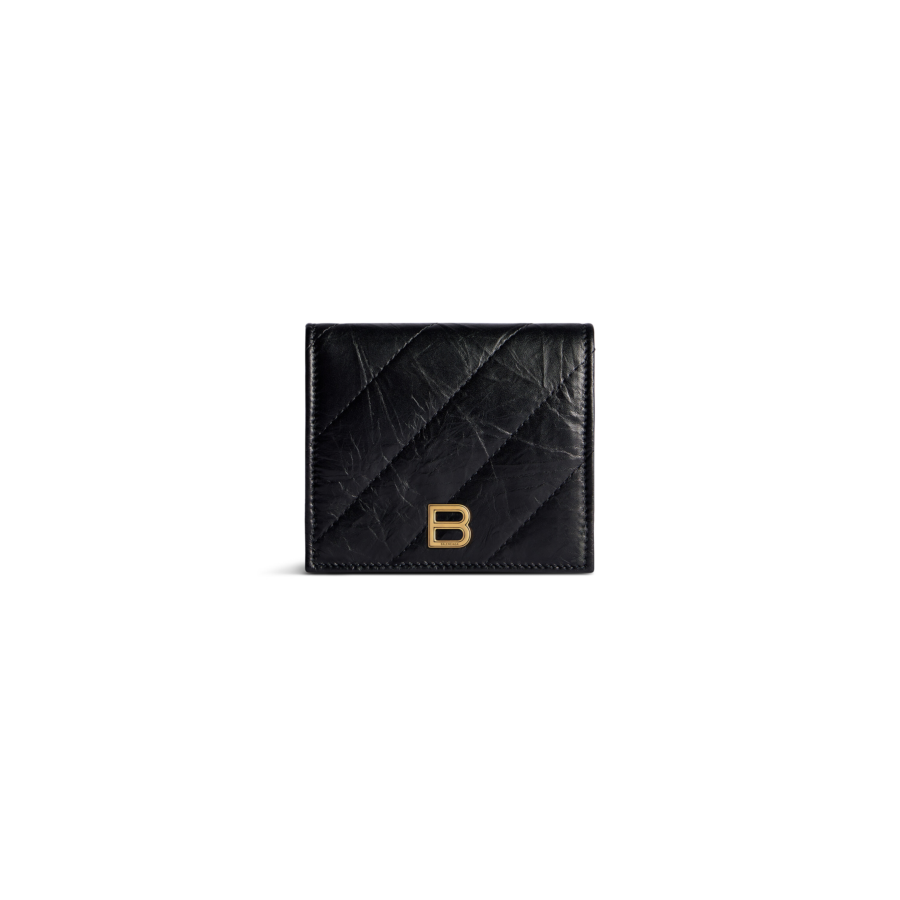 

Держатель для монет и карт Crush Flap, стеганый BALENCIAGA, черный