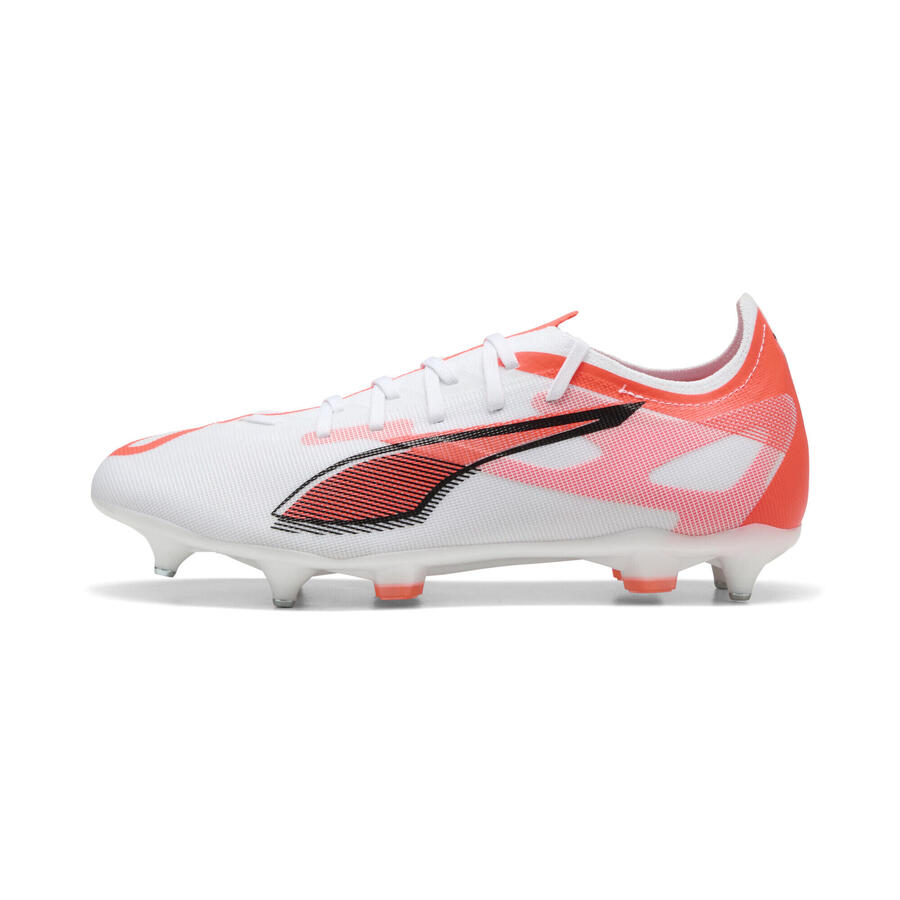 Футбольные бутсы ULTRA 5 MATCH MxSG для взрослых PUMA, цвет: белый, черный, светящийся красный — фото 3