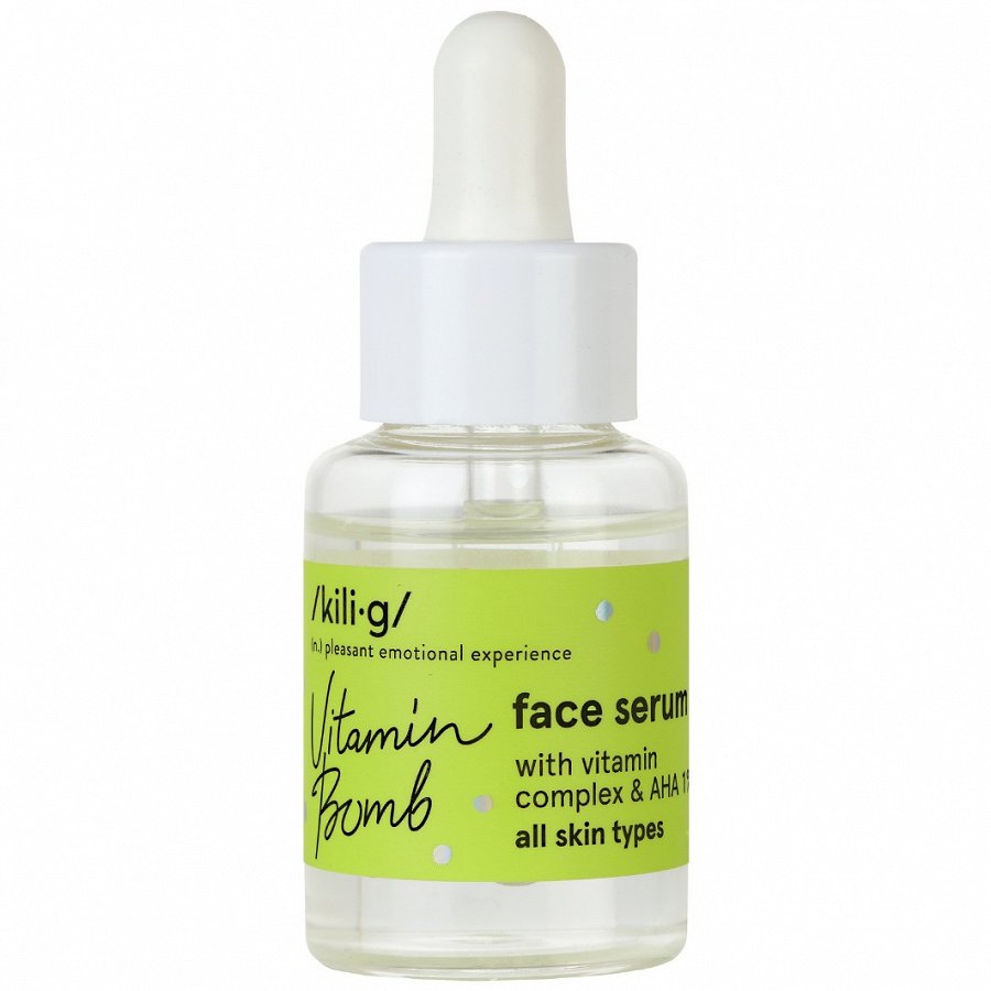 

Сыворотка для лица с витаминным комплексом vitamin bomb facial serum with a vitamin complex Kilig, 30 мл