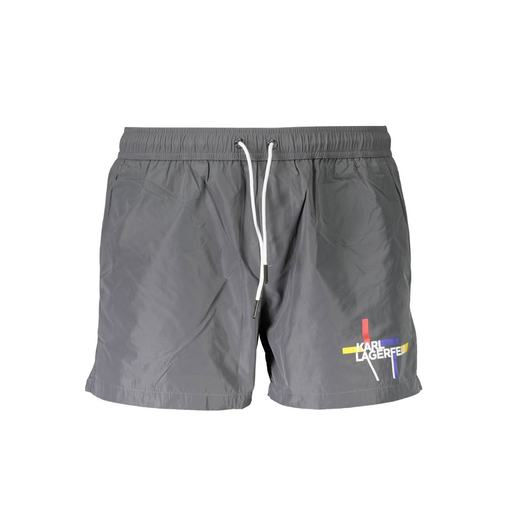 

Серые купальники из полиэстера Karl Lagerfeld, серый