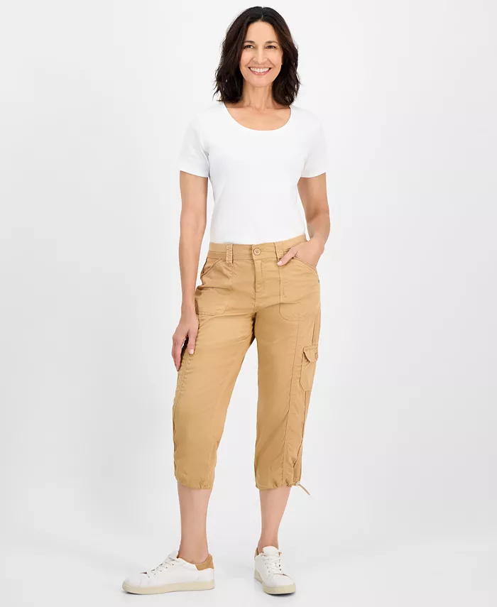 

Женские капри-карго с завышенной талией, Regular & Petite Style & Co, коричневый/бежевый