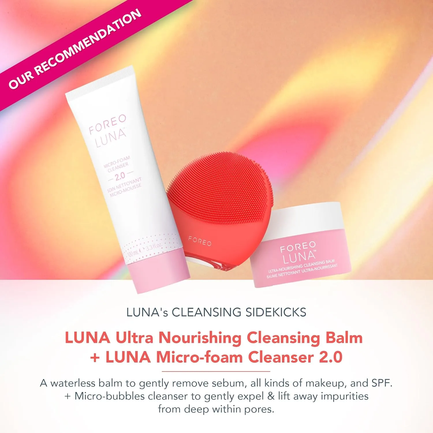 Foreo Luna 4 Mini щетка для очищения и массажа лица - премиальный уход, улучшает впитывание средств, для всех типов кожи, цвет Coral, Coral — фото 4