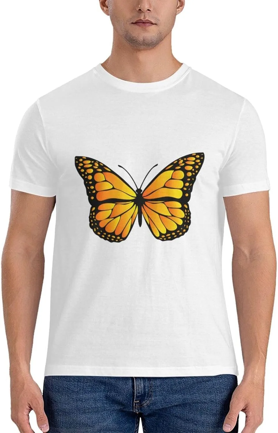 

Футболка Cotton Casual с принтом Monarch Butterfly WXENAIEDK