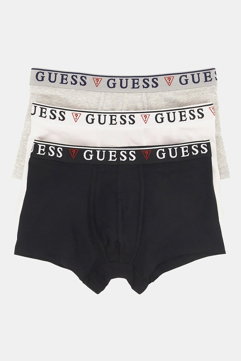 

Боксеры с логотипом - 3 пары Guess, черный