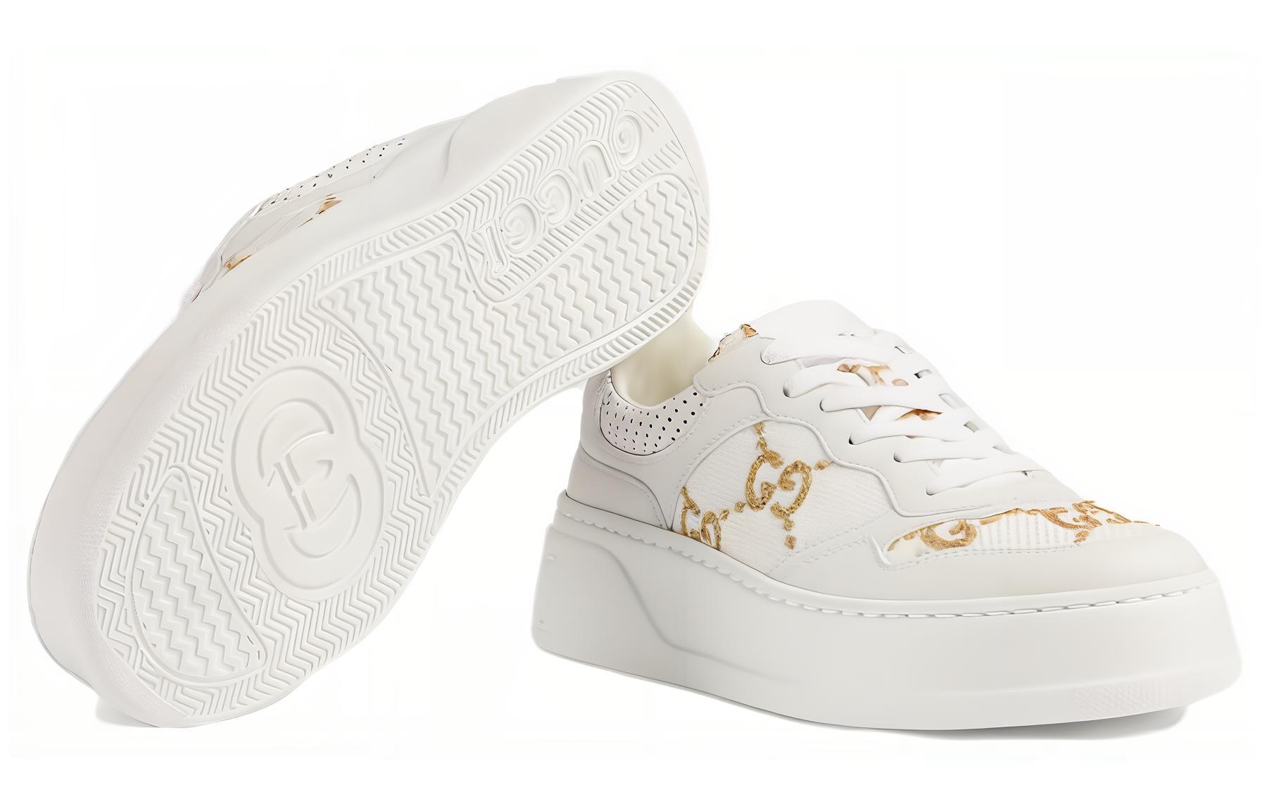 Женские кроссовки Gg 'Interlocking G White Gold' Женские GUCCI — фото 3