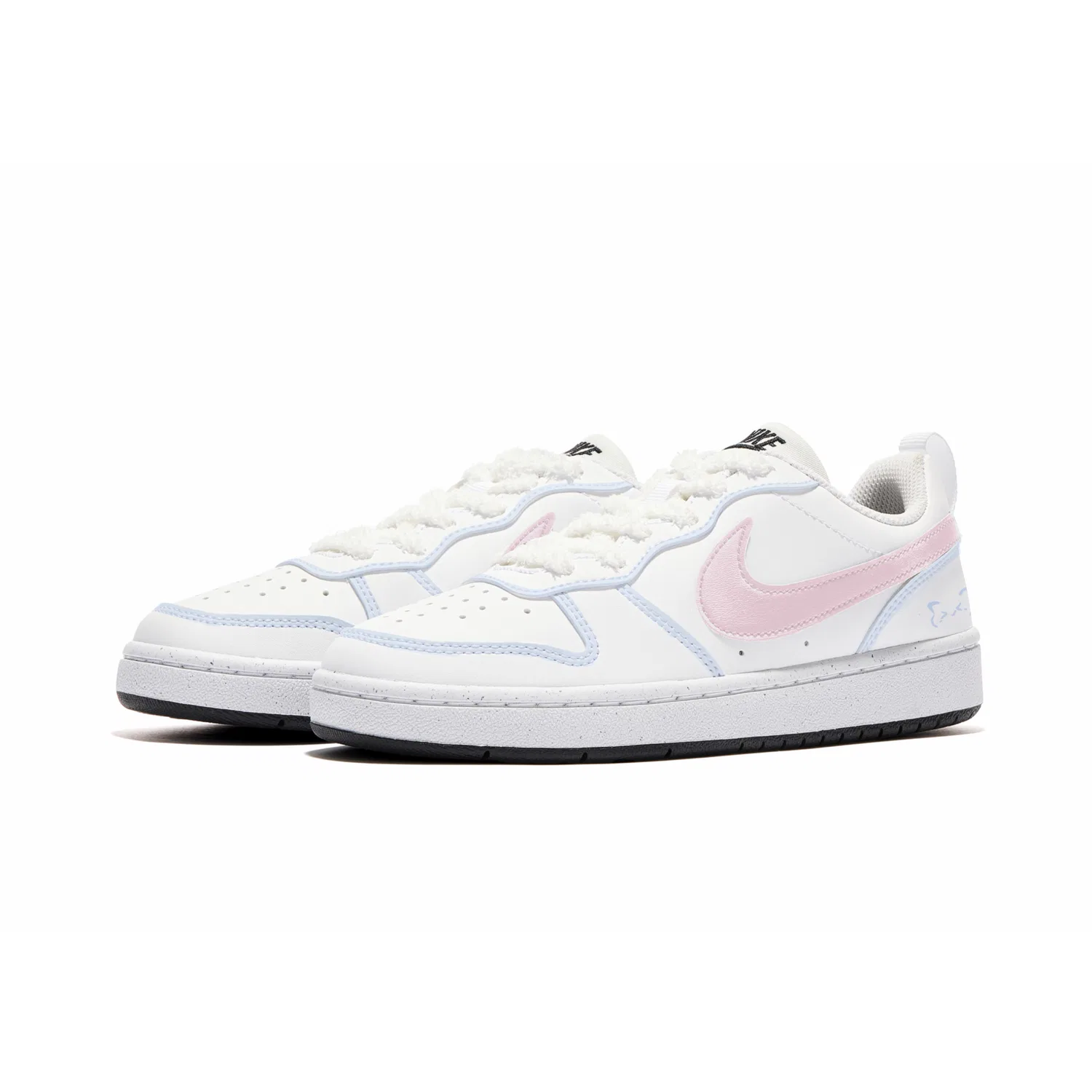 Кроссовки для скейтбординга Court Borough PASSERBY Sea Salt Milk Lid Low top детские, подростковые Nike, Blue Pink — фото 4