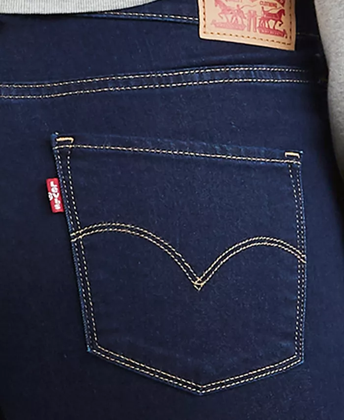Женские скинни джинсы 311 с эффектом коррекции фигуры, укороченные Levi's, синий — фото 4