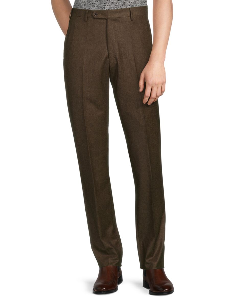 

Шерстяные брюки Parker Modern-Fit Zanella, коричневый