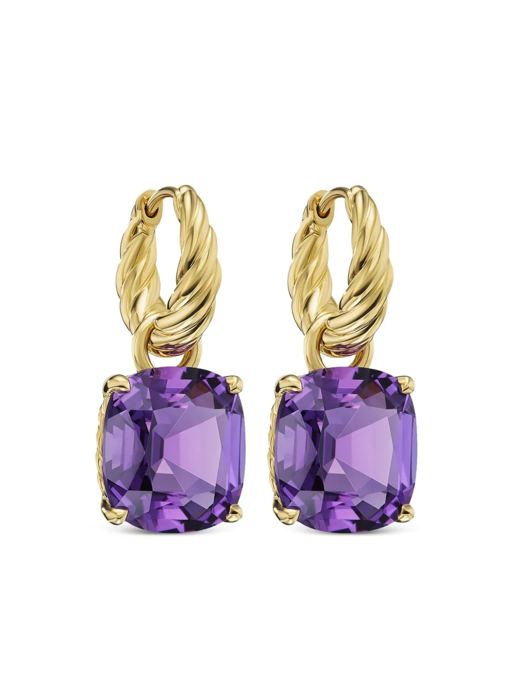 

Серьги-подвески Marbella из желтого золота с аметистом David Yurman, золотой