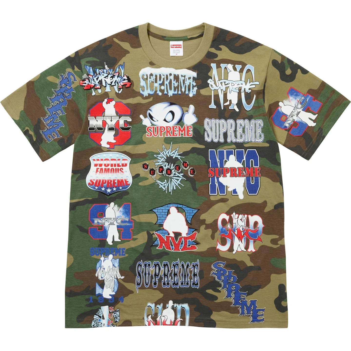 Футболка Flash Tee Unisex Supreme, Khaki/Woodland Camo