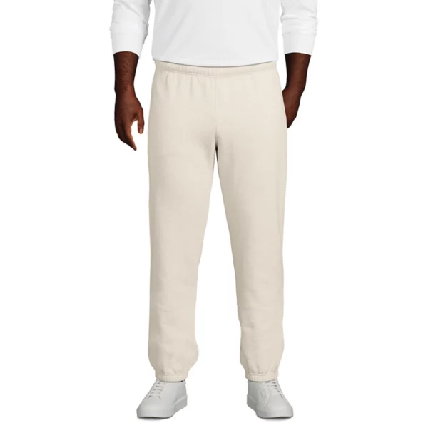 

Просторные утепленные спортивные брюки Big & tall relaxed serious sweats Lands' End, цвет flax heather