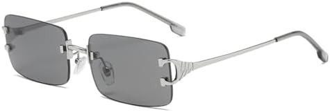 

Популярные солнцезащитные очки с алмазной огранкой для женщин, винтажные прямоугольные солнцезащитные очки без оправы для мужчин, очки с защитой от УФ-излучения UV400 MTZJH, Purple Pink