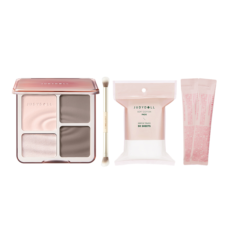 

Новая улучшенная палетка для контуринга и хайлайтинга с матовыми румянами и боковой тенью Judydoll