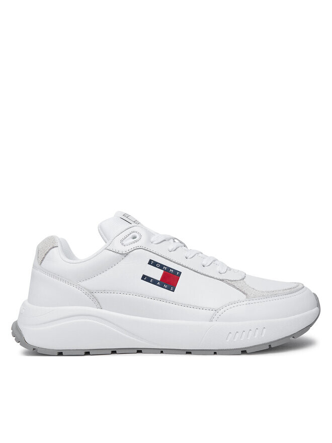 

Кроссовки Tommy Jeans Tjm Runner Full Leather Ess EM0EM01445 Blanco, белый