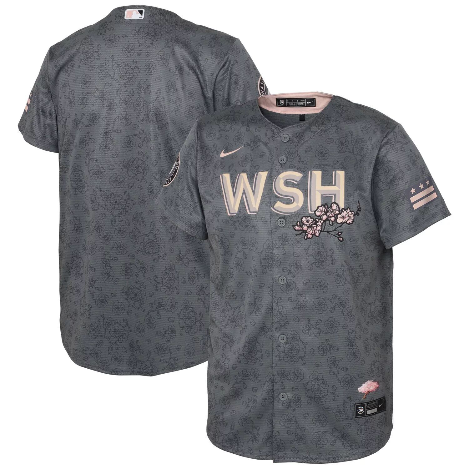 

Реплика Джерси Nike Grey Washington Nationals 2022 City Connect для дошкольников Nike