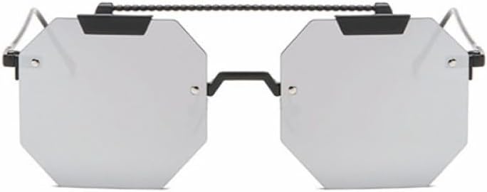 

Солнцезащитные очки без оправы для женщин 2027 года, квадратные очки для мужчин, модные солнцезащитные очки с защитой от УФ-излучения UV400, винтажные очки MTZJH, Black Silver