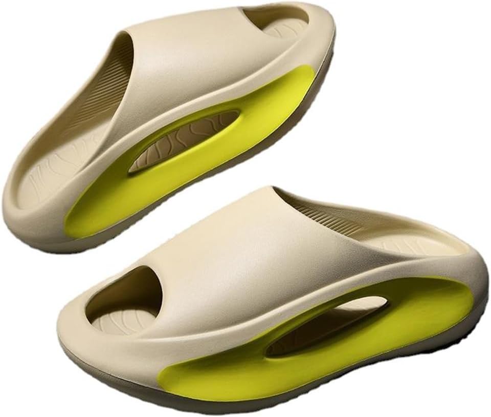 

Тапочки YFDZKJ, модные для ношения на улице с защитой от запаха, мягкие с толстой подошвой, легкие и удобные, с подкладкой как подушка, быстро сохнущие для душа, для дома, улицы и сада, хаки