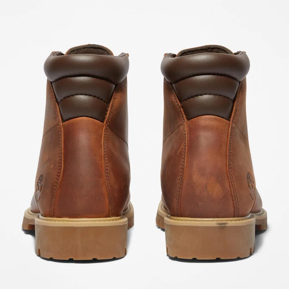 Мужские кожаные ботинки Timberland Alburn высотой 6 дюймов, Brown — фото 3