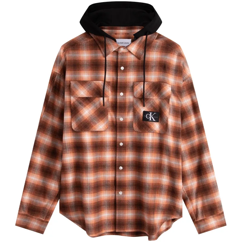 Calvin Klein Рубашка мужская GT8 Bronze Brown в клетку