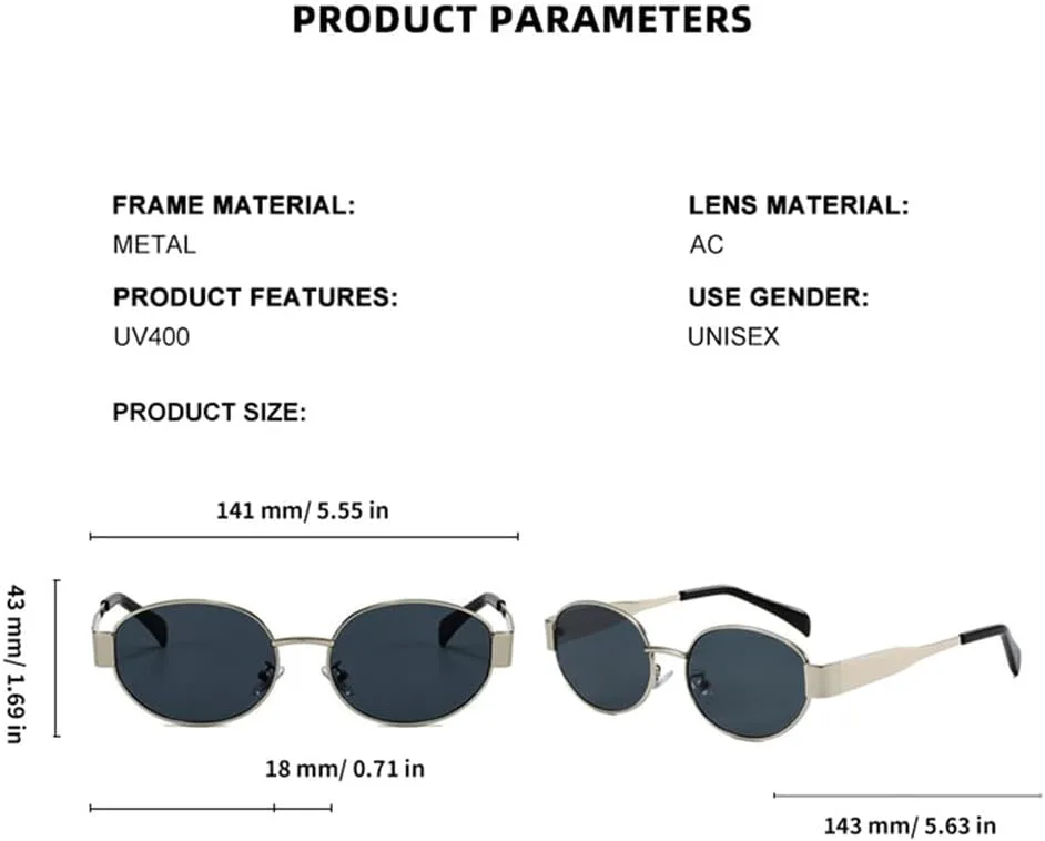 

Женские круглые солнцезащитные очки в стиле металл-панк с защитой от УФ-излучения UV400 для вечеринок, пляжа, путешествий и отдыха на природе UYPTK, Gold Green