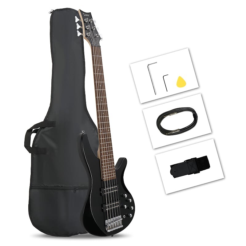 

Басс гитара Glarry GIB Bass Guitar Full Size 6 String HH Pickup Black