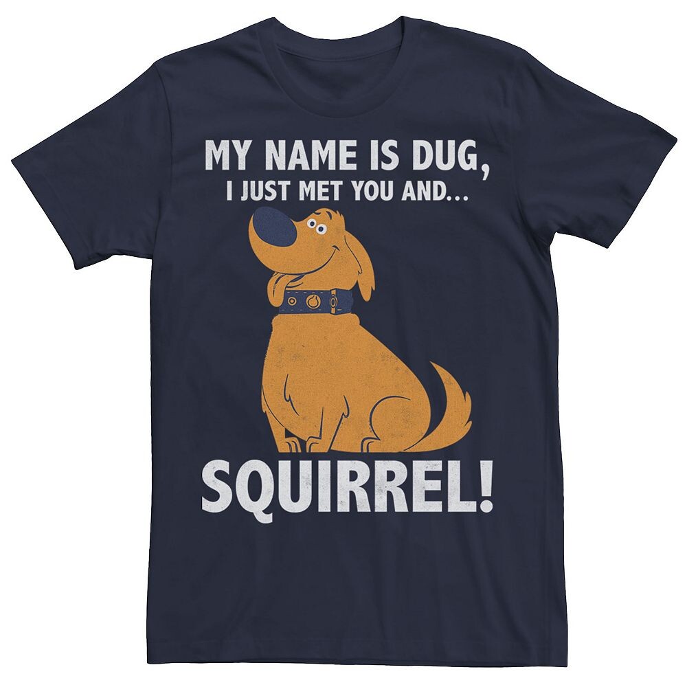

Disney/Pixar's Up Dug Men's Just Met and SQUIRREL! тройник Disney / Pixar, темно-синий