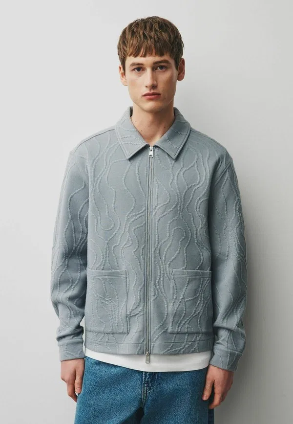 Летняя куртка стандартного кроя с текстурированной поверхностью Next, Grey Blue