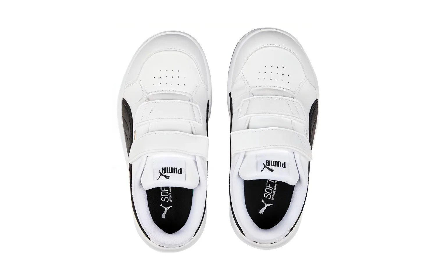 PUMA Кроссовки для скейтбординга Evolve Court V Breathable Low top черно-белые детские — фото 4