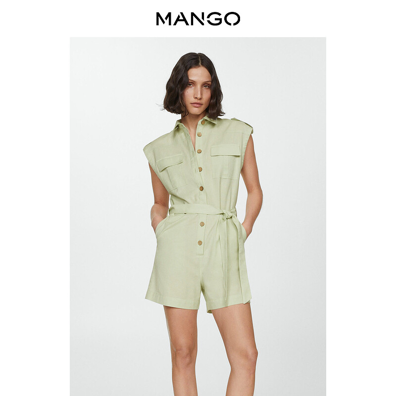 

Комбинезон женский Mango с шортами, зеленый