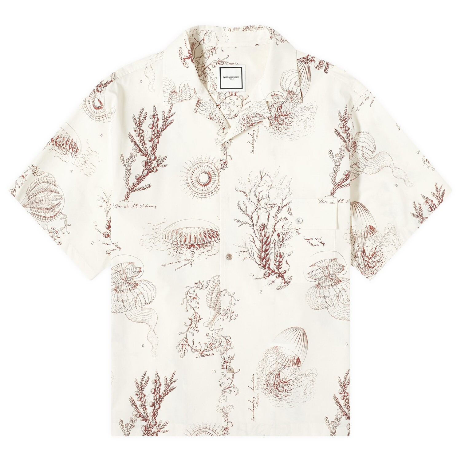 

Рубашка Wooyoungmi Marine Print Vacation Shirt, цвет Neutrals