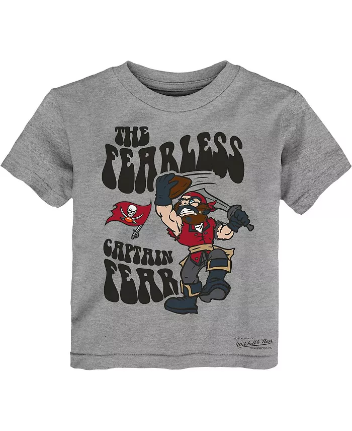 Футболка-талисман Митчелл Несс для малышей Хизер Грей из Tampa Bay Buccaneers с изображением капитана Fear Mitchell & Ness — фото 3