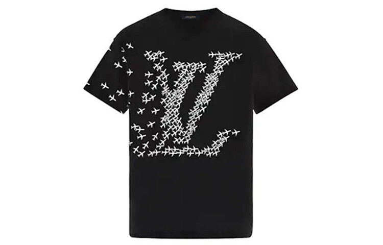 

Новые квартальные продукты LV Футболка мужская черная Louis Vuitton, черный