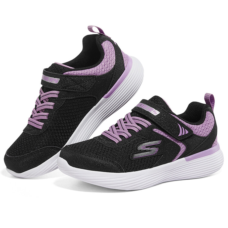 Детские кроссовки Go Run 400 V2 GS Low-top черные/фиолетовые Skechers — фото 3