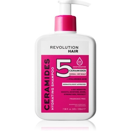 

Revolution Beauty Revolution Haircare 5 Ceramides + Шампунь с гиалуроновой кислотой - 236 мл