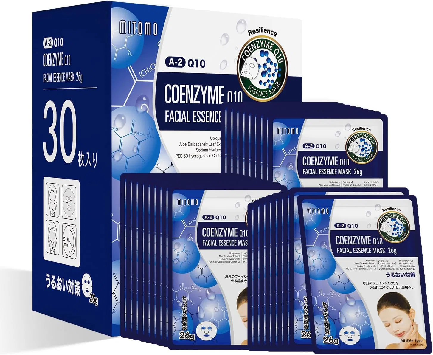 Эссенция Mitomo Skincare — Листовая Q10 с алоэ вера, увлажняющая, 1035 г