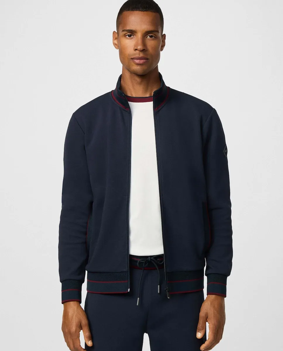 

Мужская толстовка Manor Track с застежкой-молнией Hackett, темно-синий