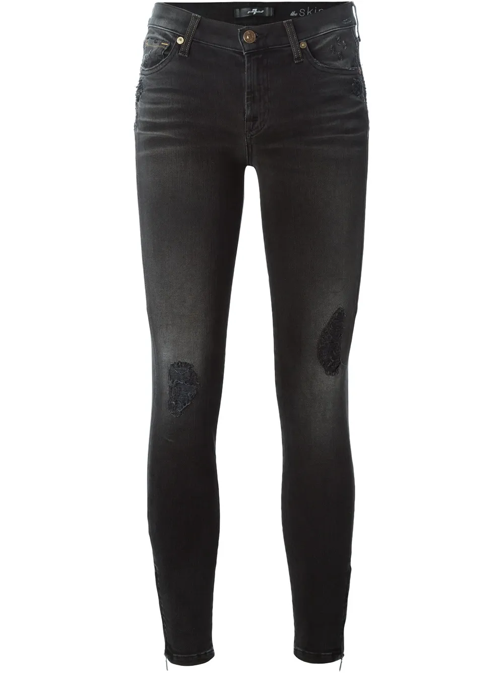 

Джинсы 'The Skinny Crop' 7 For All Mankind, черный