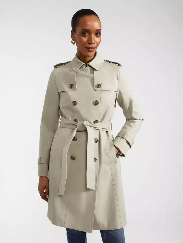 

Тренчкот Hobbs Saskia Double Breasted, цвет sage/green