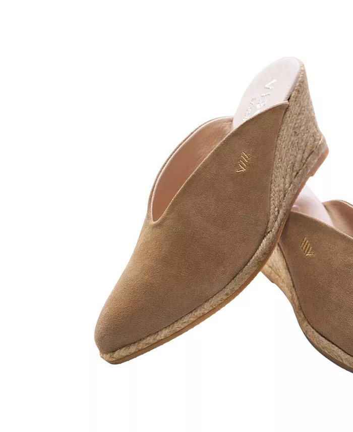 Туфли-мюли на клиновидной подошве Truja Suede Espadrille VISCATA, коричневый — фото 2