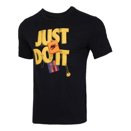 

Футболка dri-fit just do it. alphabet printing short sleeve black Nike, черный