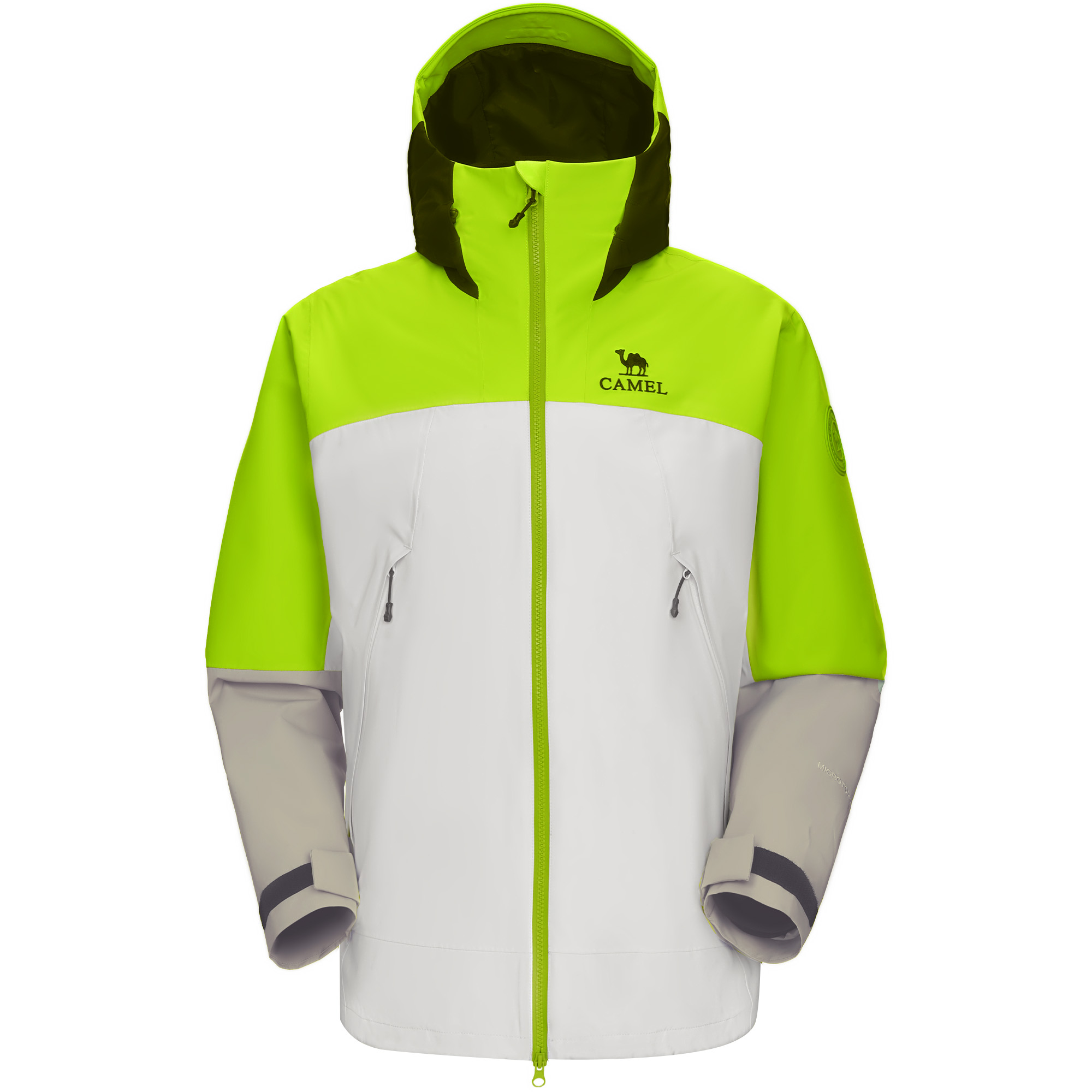 

Термофлисовая ветровка 3 в 1 для мужчин Color Block, ветро- и влагозащитная, дышащая, маслоотталкивающая CAMEL, parrot зеленый/iridescent белый/desert серый/phantom черный