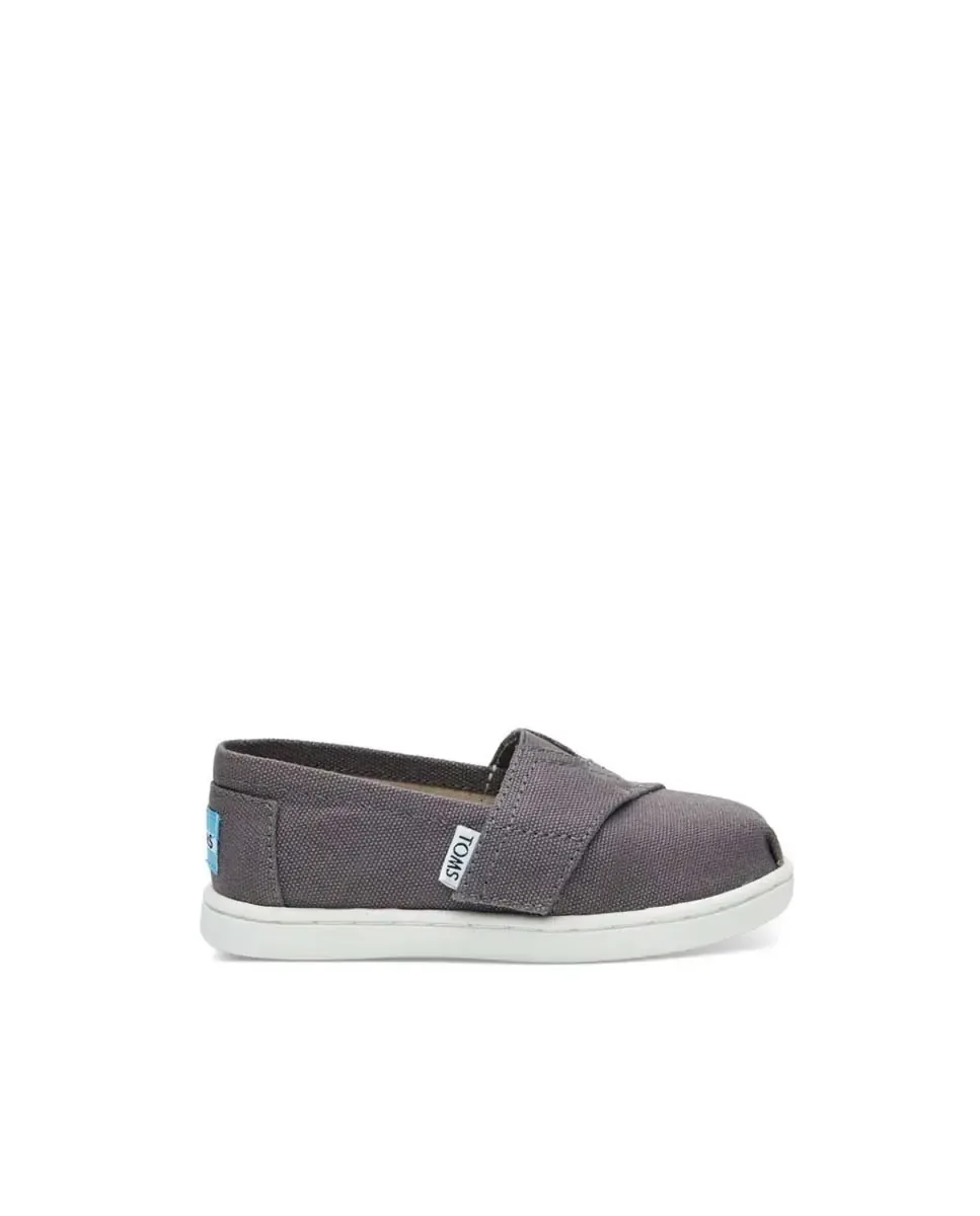 Детские эспадрильи из ткани Toms, темно-серый