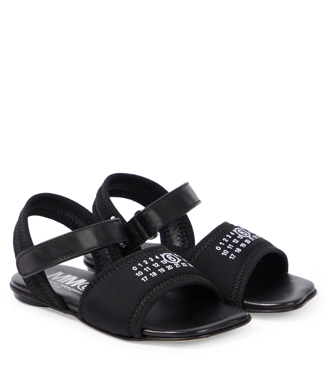 

Сандалии с кожаной отделкой Mm6 Maison Margiela, черный