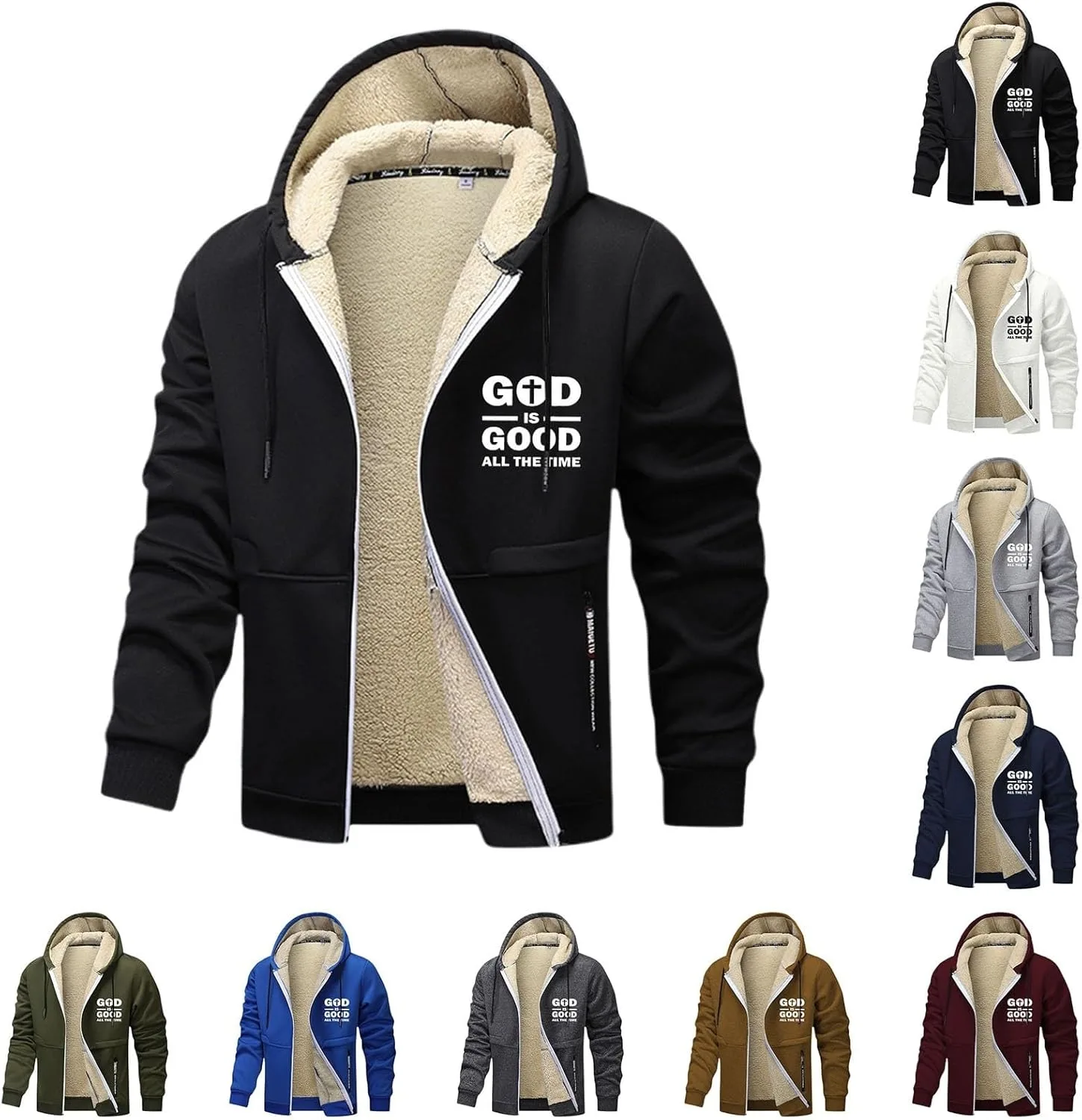 

Мужская утепленная толстовка с капюшоном Christian Heavyweight Sherpa Womail