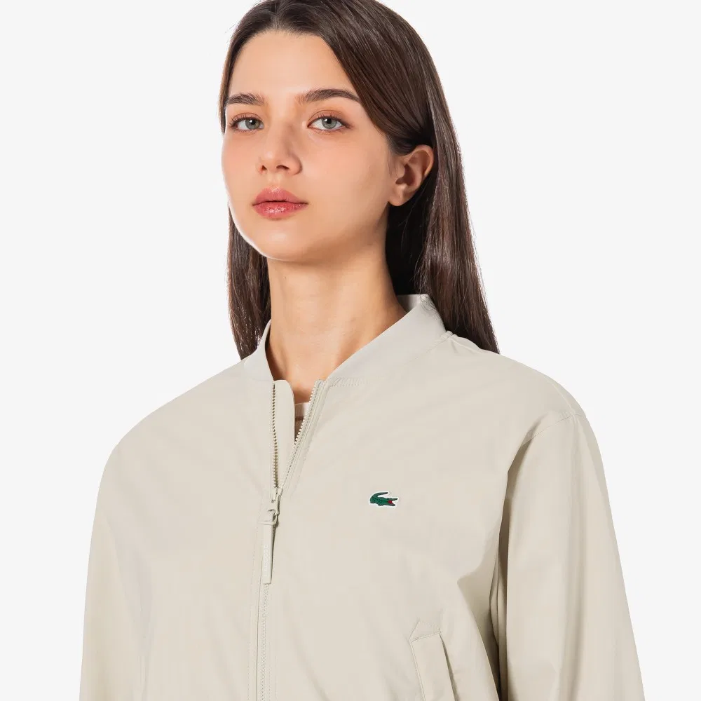 Куртка-бомбер Lacoste Теннисная Весенняя, Бежевый — фото 2